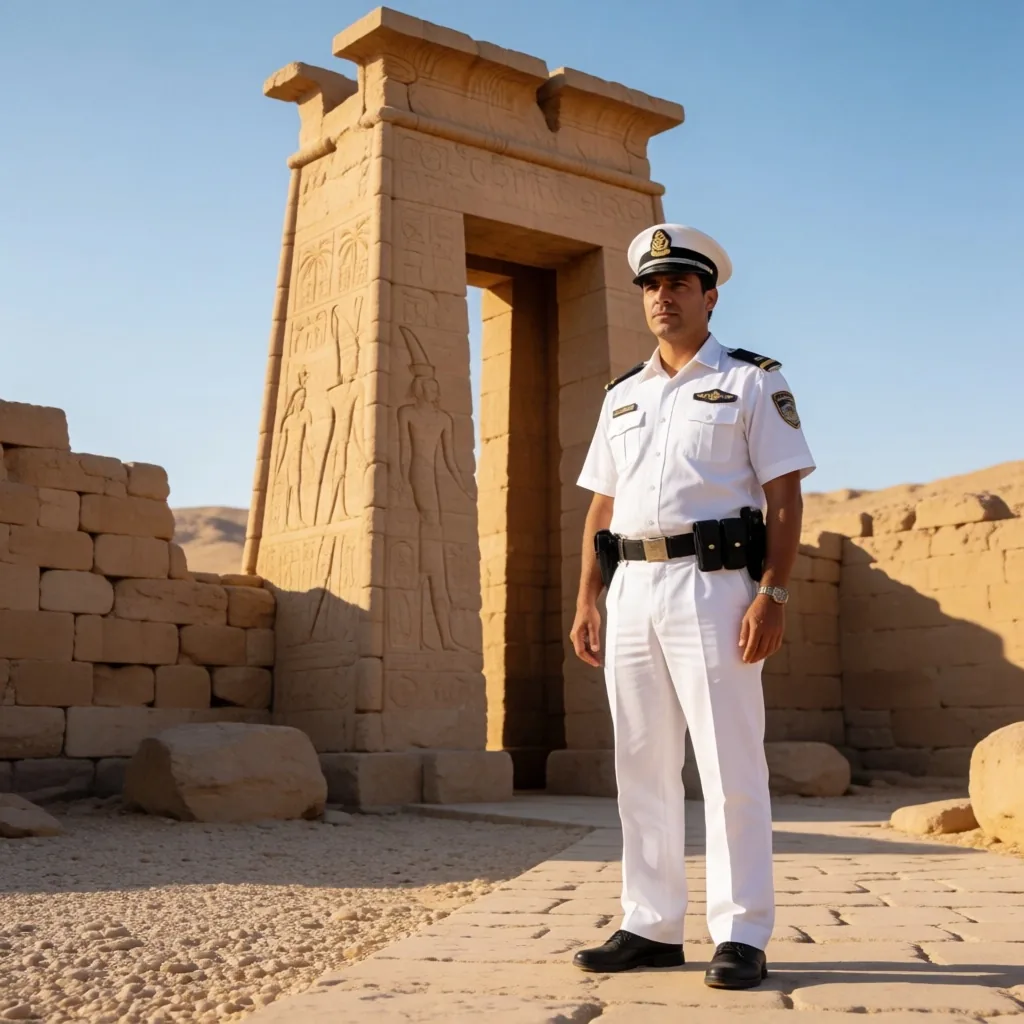 Tourism police officer at a heritage site